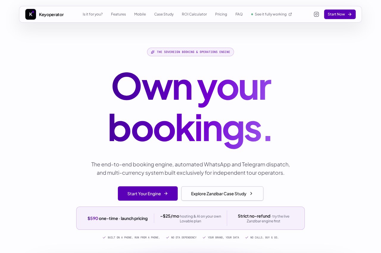 KeyOperator — website preview