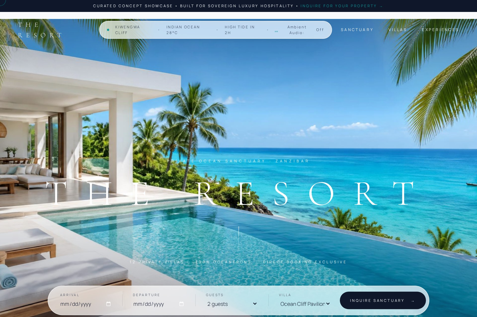 The Resort — website preview