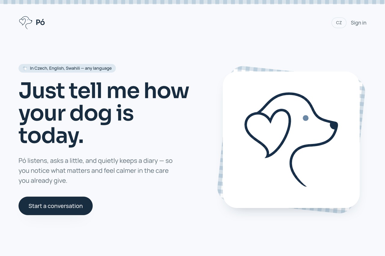 Pó — website preview